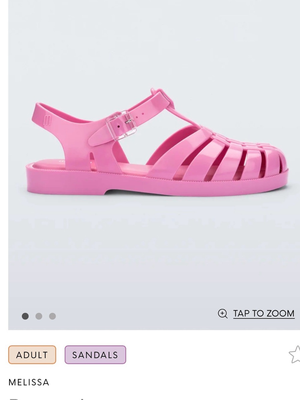 Y2K Pink Jelly Sandal-Melissa Brand Possession Fisherman Shoes - Picture 7 of 7